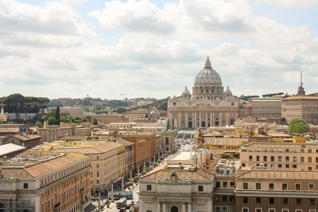 Vista do Vaticano, de cima do Castel Sant'Angelo